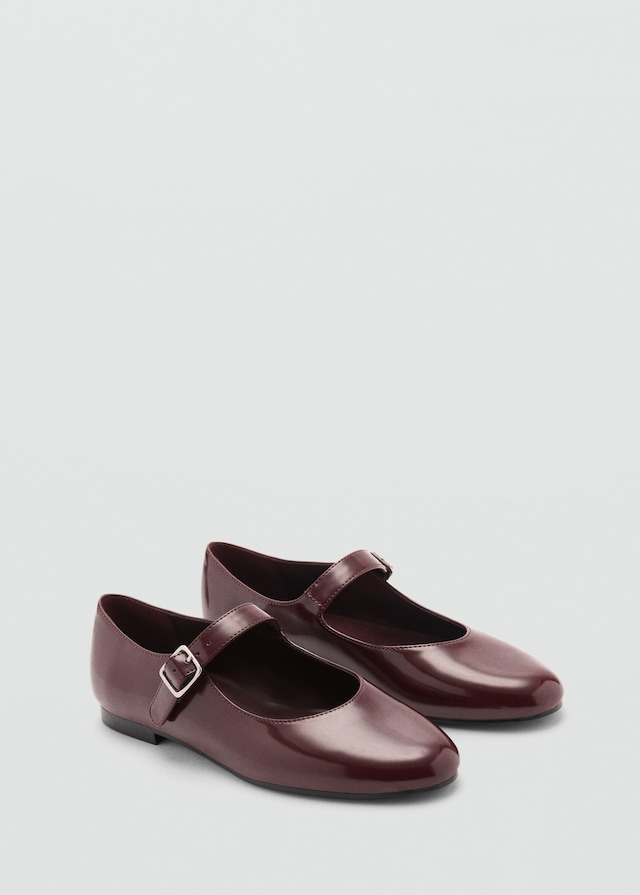 Mango Ballerinas mit Riemen in Lacklederoptik Sonderangebote