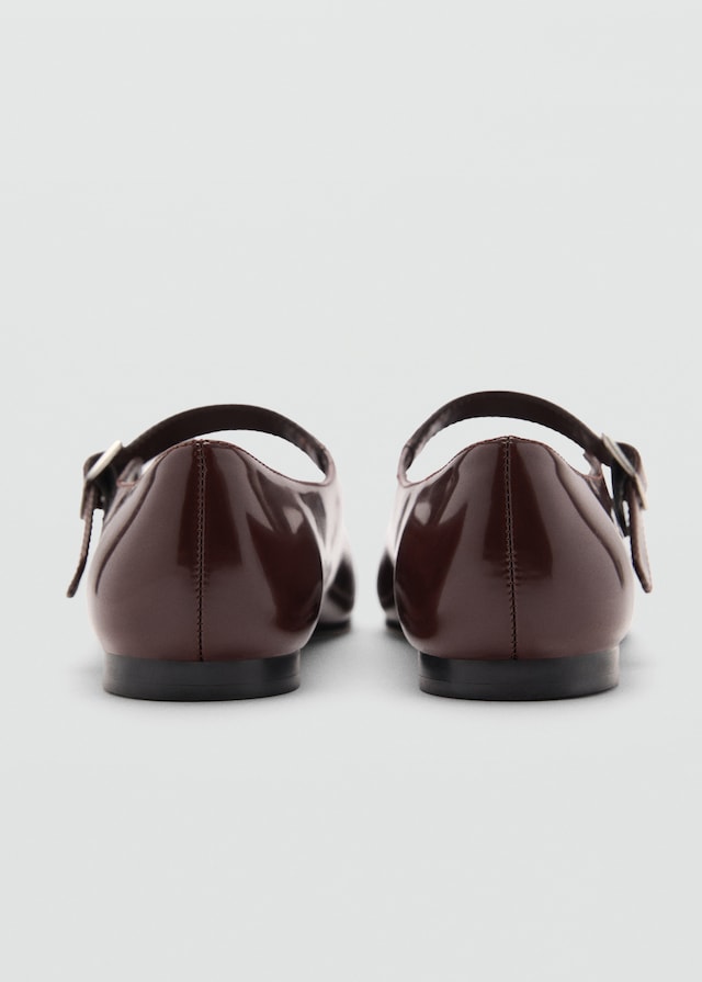Mango Ballerinas mit Riemen in Lacklederoptik Sonderangebote