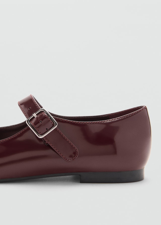Mango Ballerinas mit Riemen in Lacklederoptik Sonderangebote