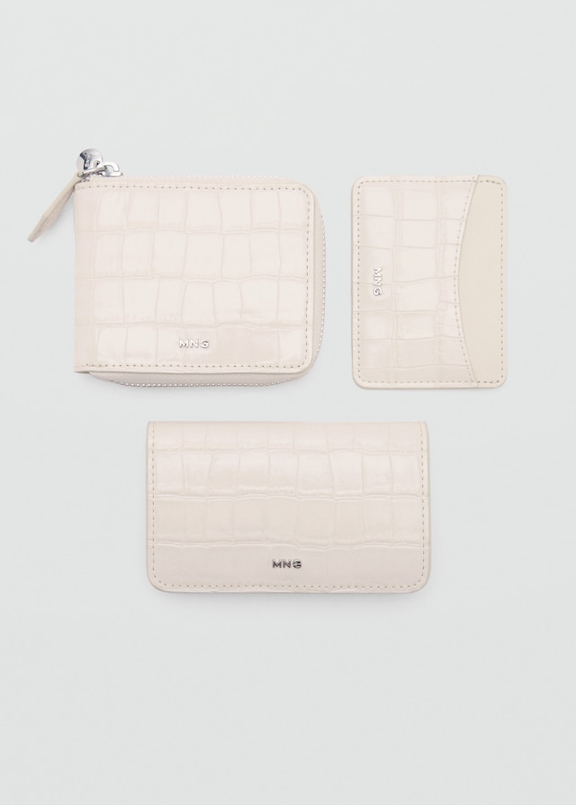 Mango Mini-Brieftasche mit Krokoleder-Effekt Letzte 3 Tage