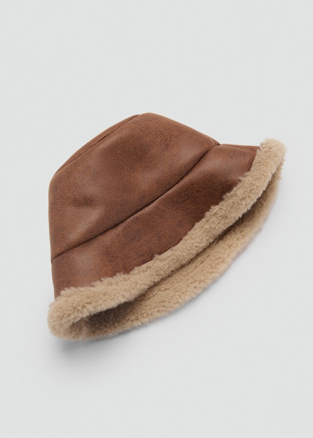 Mango Fischerhut aus Kunstshearling Bis zu 55% Rabatt