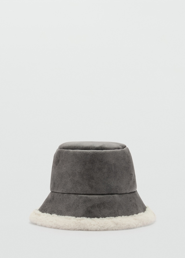 Mango Fischerhut aus Kunstshearling Nur noch ein Tag übrig