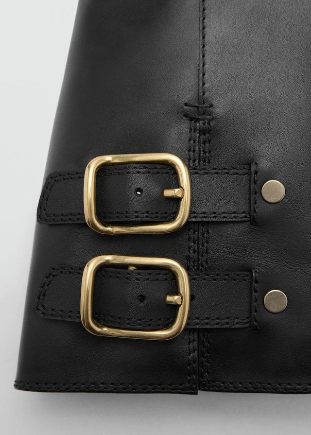 Mango Leder-Ankleboots mit Schnallen Rabatte dieses Monats