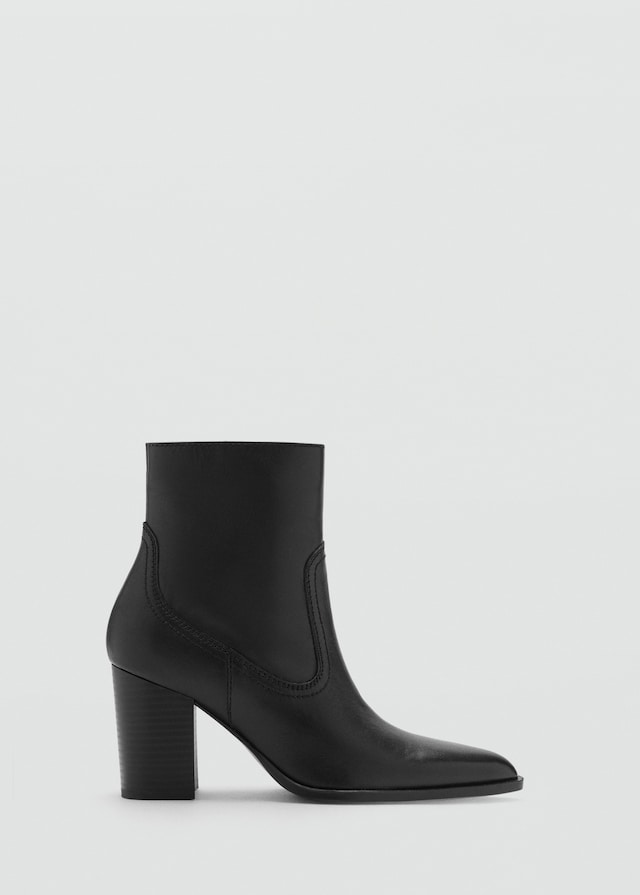 Mango Spitze Ankle Boots aus Leder Auslauf