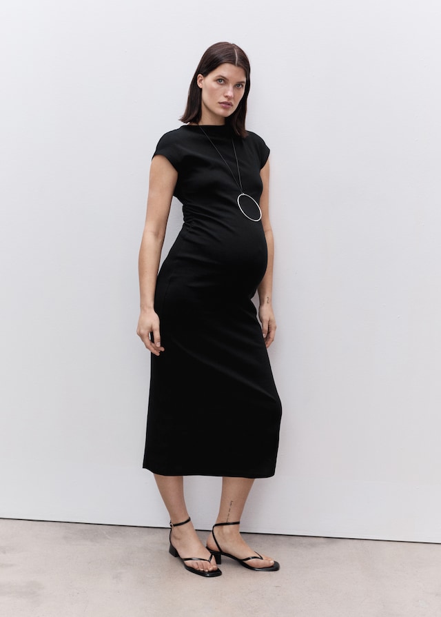 Mango Baumwollkleid mit seitlichen Raffungen Günstiger Verkauf