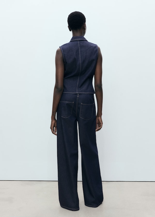 Mango Wideleg-Jeanshose mit Gürtel Rabatt