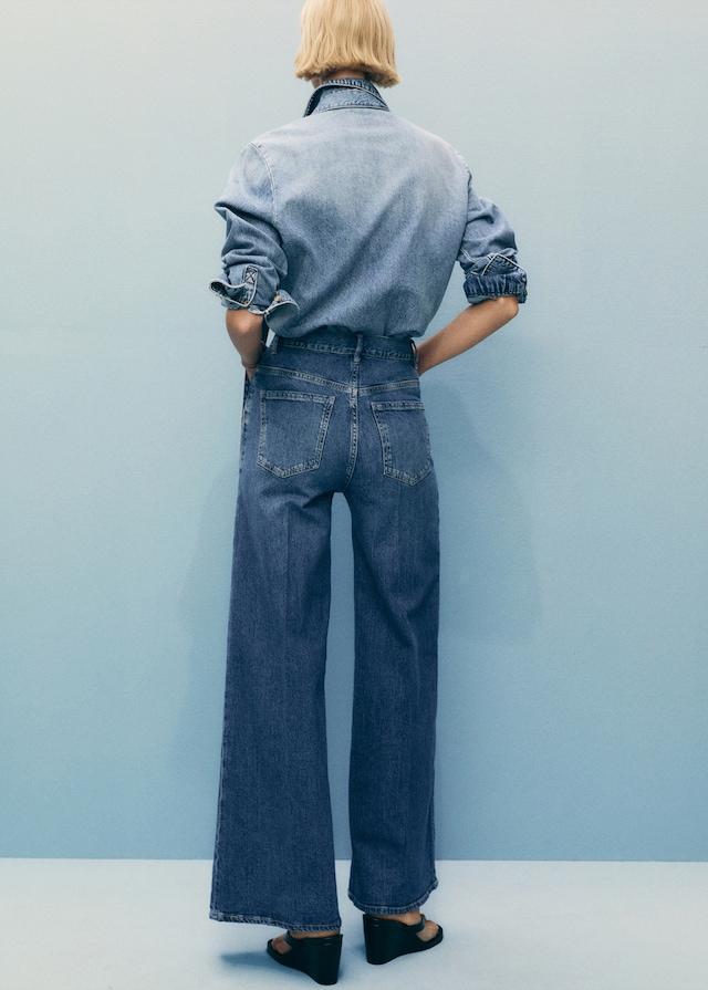 Mango Wideleg-Jeans mit hohem Bund Flash Sale