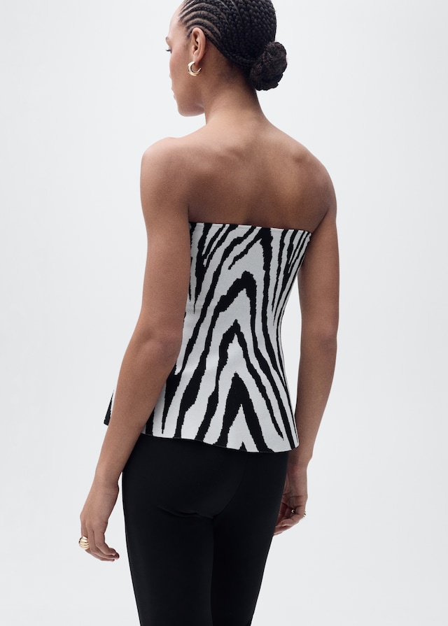 Mango Schulterfreies Stricktop Online Shopping
