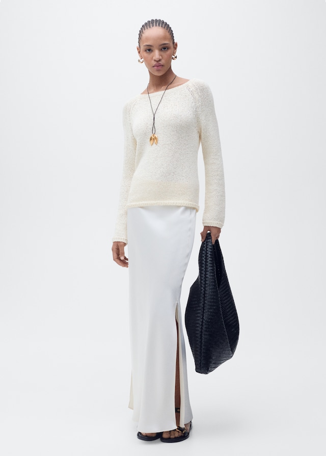 Mango Häkelpullover mit Rundhals Exklusivangebot