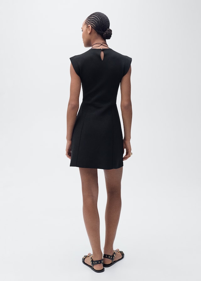 Mango Peplumkleid mit halbhohem Kragen Preisnachlass