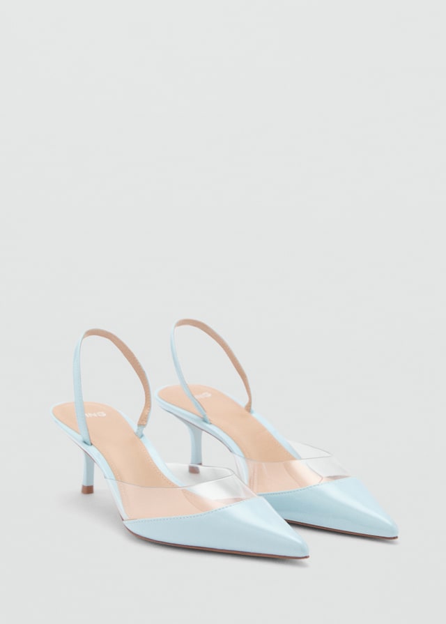 Mango Pumps mit Vinyl-Einsatz Zeitlich begrenztes Angebot