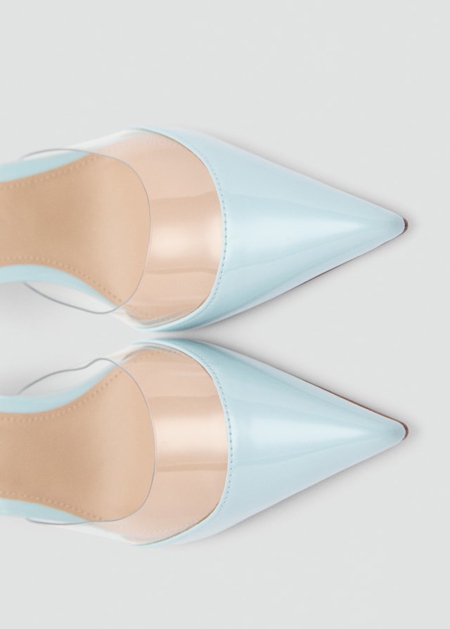 Mango Pumps mit Vinyl-Einsatz Zeitlich begrenztes Angebot