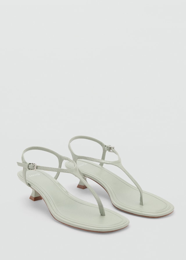 Mango Riemensandale mit Kittenabsatz Blitzangebot