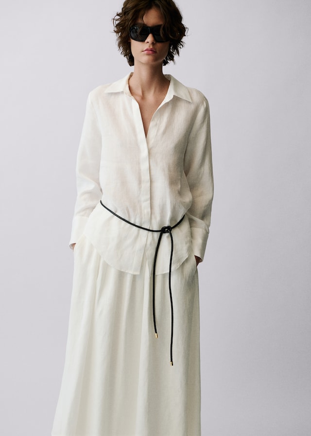 Mango Regular-Fit-Hemd aus Leinen Sonderangebote