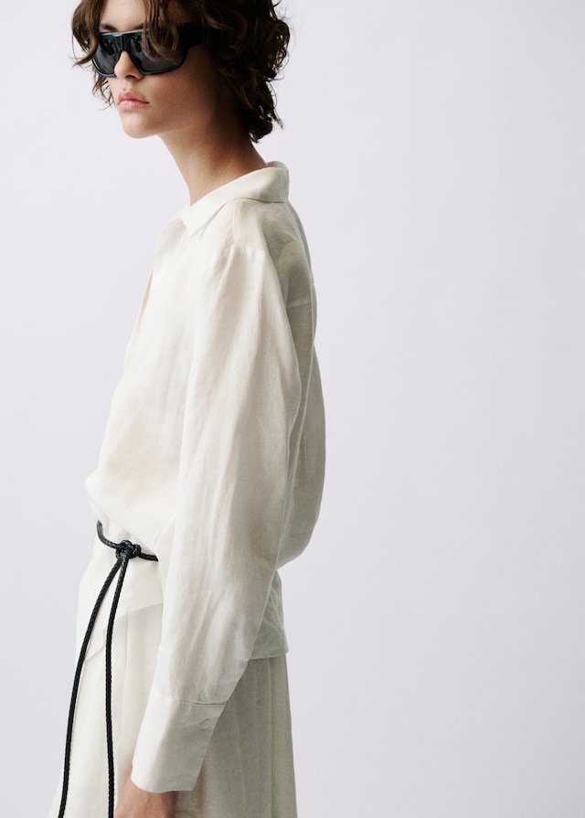Mango Regular-Fit-Hemd aus Leinen Sonderangebote