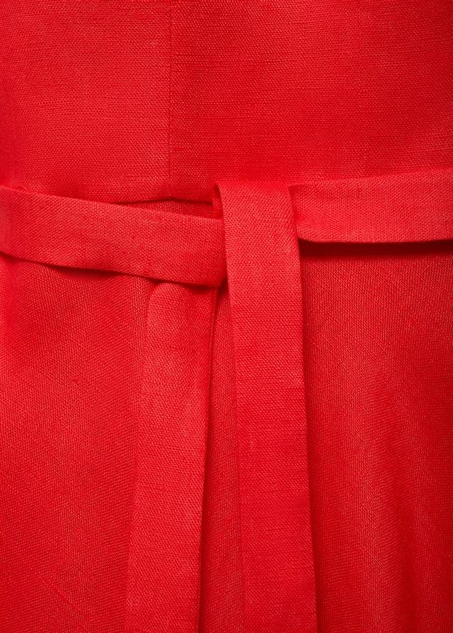 Mango Leinenkleid mit Schleife Riesige Ersparnisse