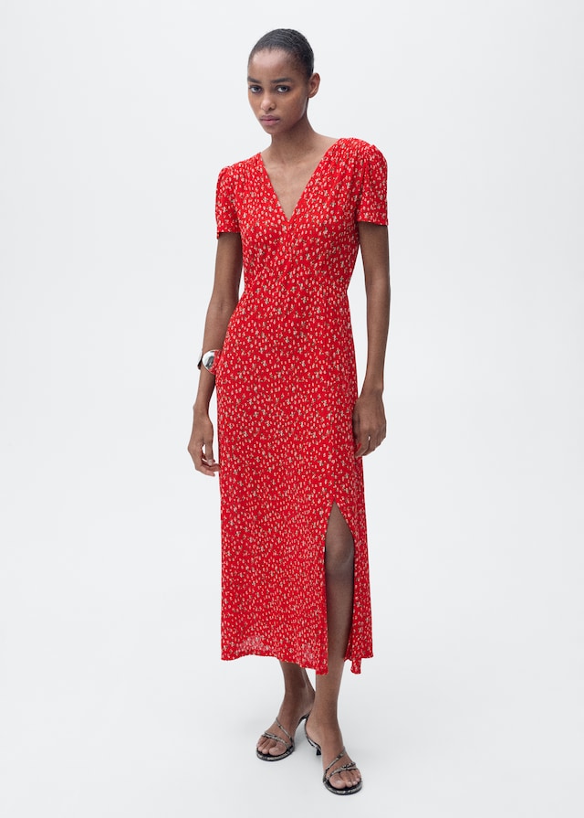 Mango Bedrucktes Midikleid Letzter Tag