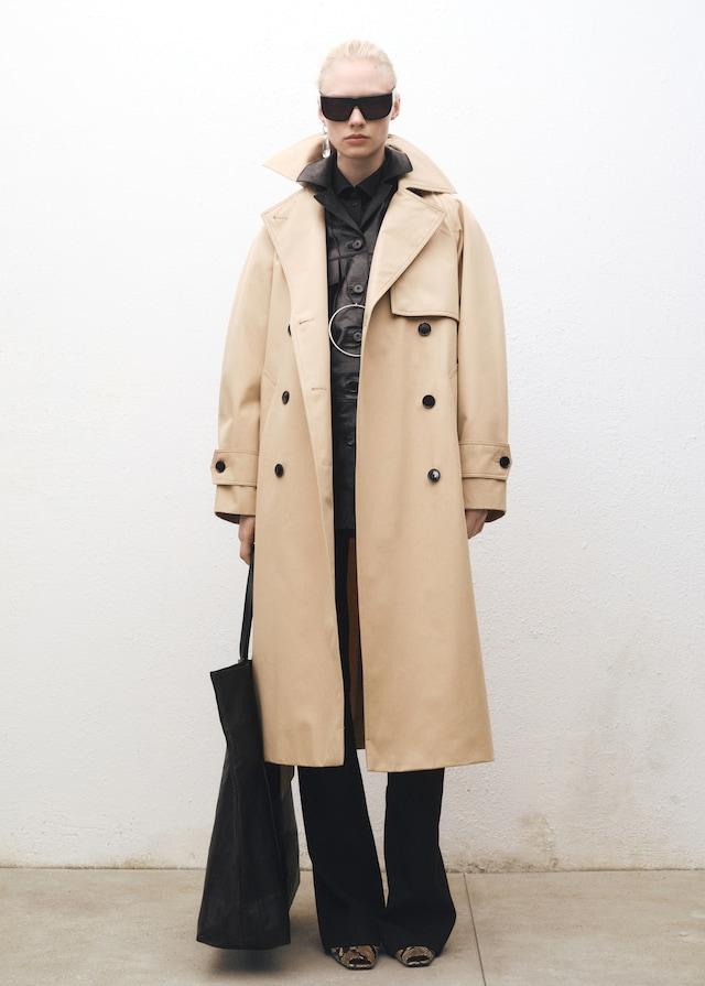 Mango Langer Oversized-Trenchcoat aus Baumwolle Bis zu 55% Rabatt