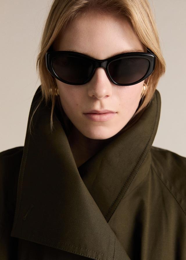 Mango Langer zweireihiger Trenchcoat Super Rabatt
