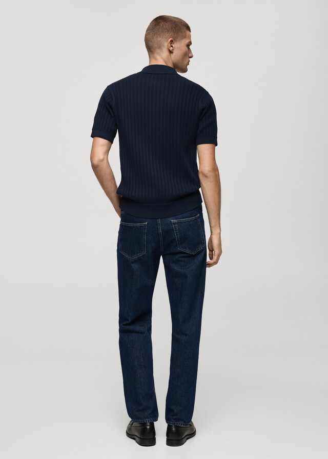 Mango Geknöpftes Poloshirt mit Baumwollstruktur Im Verkauf