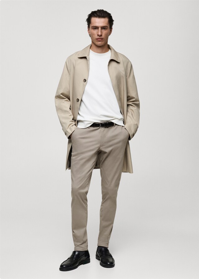 Mango Slim-Fit-Chinohose Barna aus Serge Auslauf
