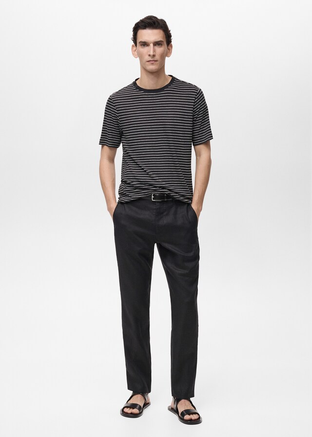 Mango Slim Fit-Hose aus 100 % Leinen Angebote