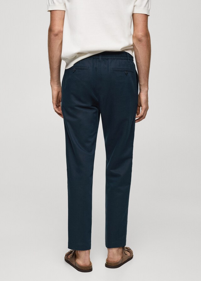 Mango Slim Fit-Leinenhose mit Kordel Hotsell