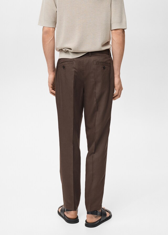 Mango Regular-Fit-Leinenhose Schlussverkauf