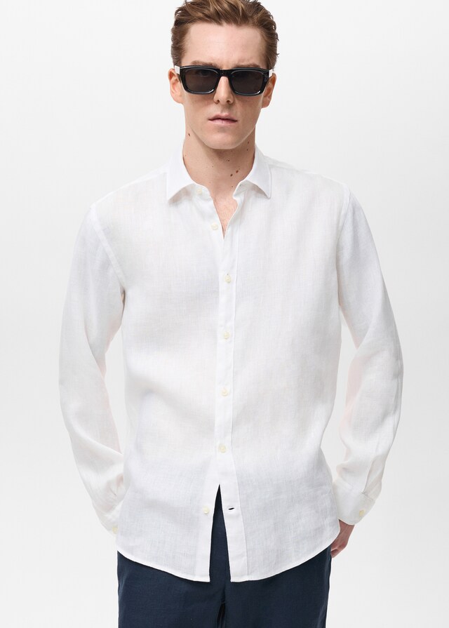 Mango Regular-Fit-Hemd aus 100 % Leinen Fabrikpreis