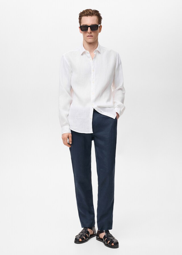 Mango Regular-Fit-Hemd aus 100 % Leinen Fabrikpreis