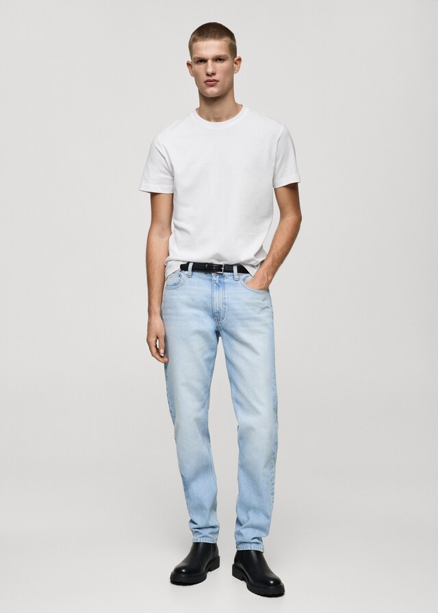 Mango Slim-Fit-T-Shirt aus 100 % Baumwolle Günstig kaufen