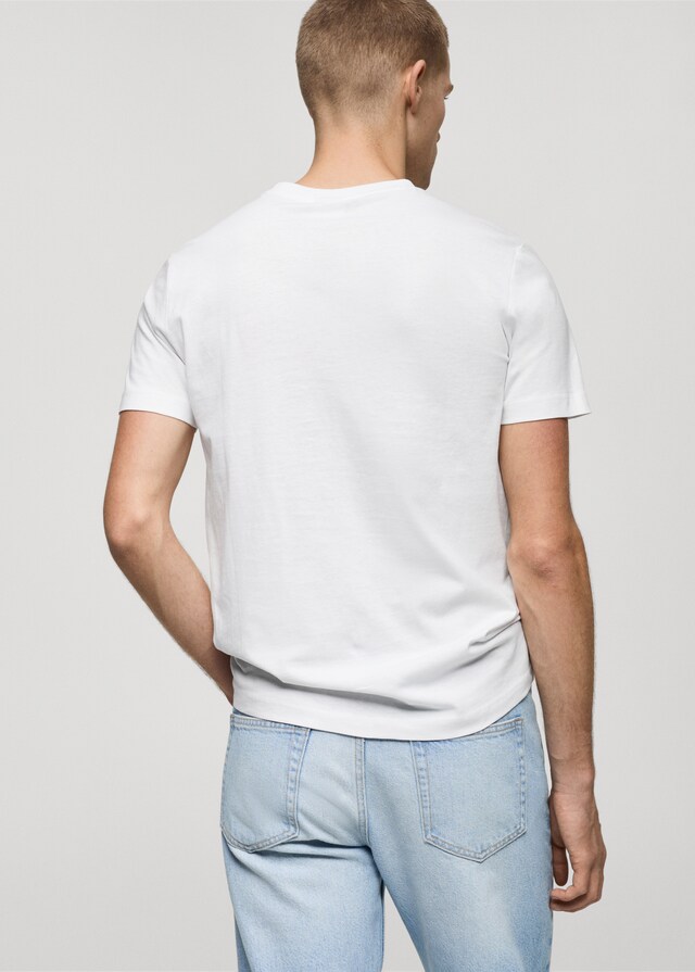 Mango Slim-Fit-T-Shirt aus 100 % Baumwolle Günstig kaufen