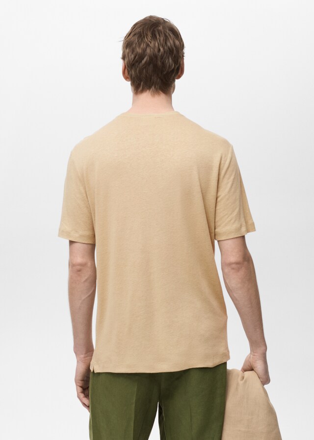 Mango Slim-Fit-T-Shirt aus Leinen Online Shopping