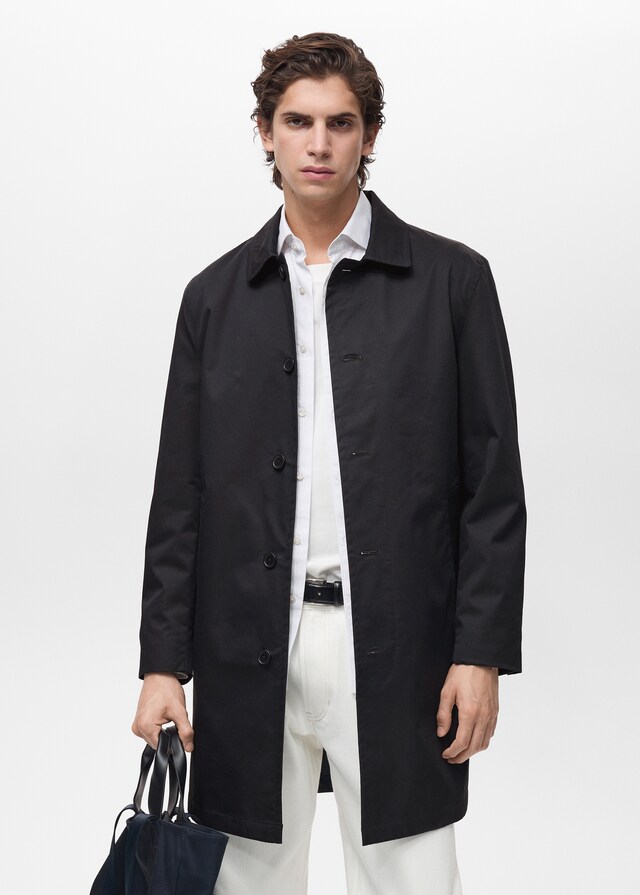 Mango Wasserabweisender Trenchcoat aus Baumwolle Black Friday