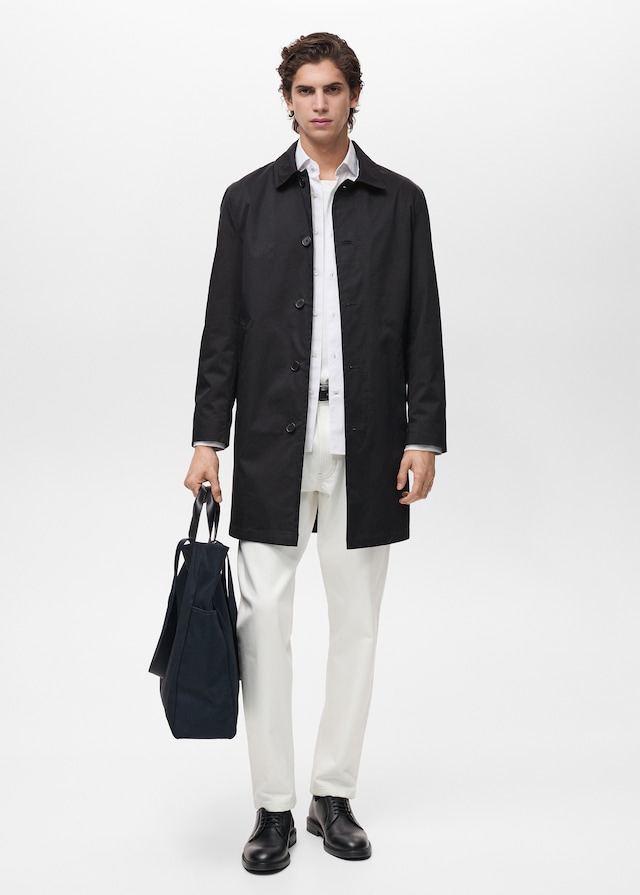 Mango Wasserabweisender Trenchcoat aus Baumwolle Black Friday