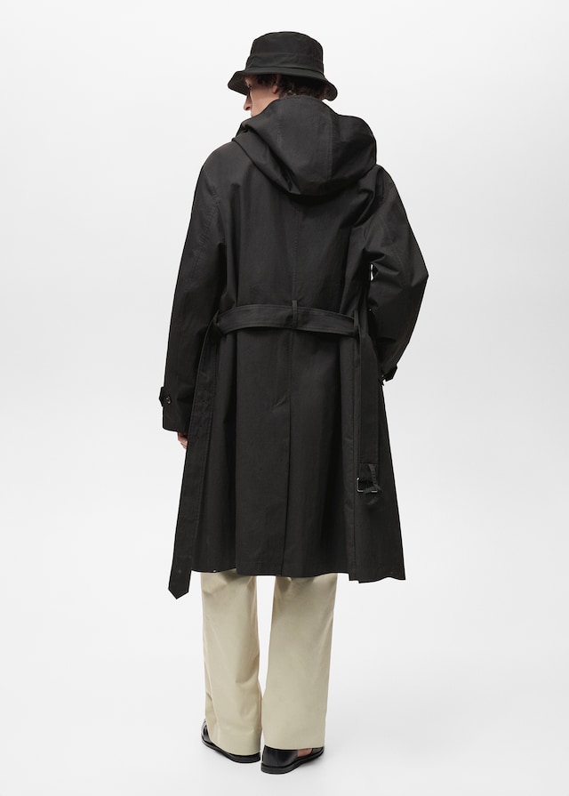 Mango Trenchcoat mit Gürtel und Kapuze Osterangebot