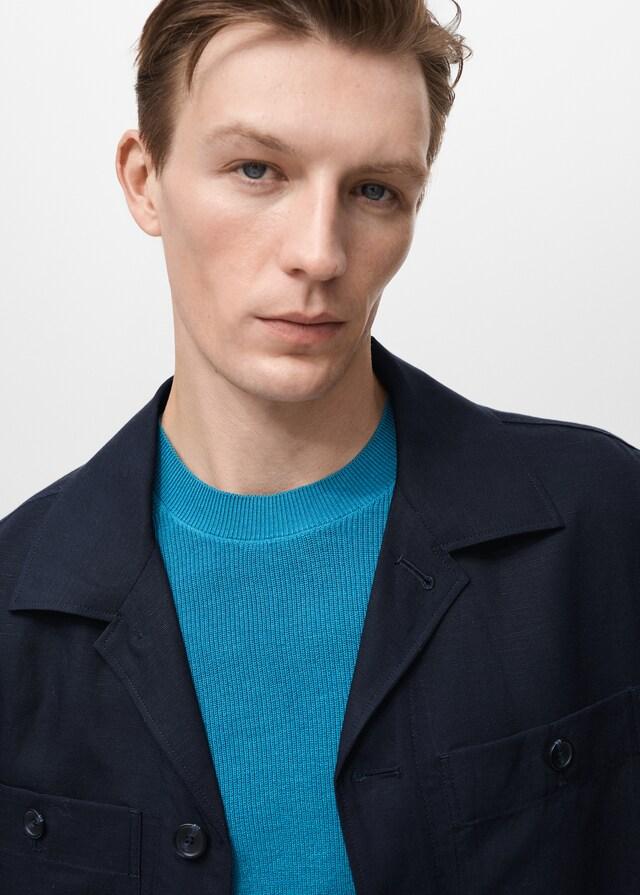 Mango Overshirt aus Lyocell-/Leinengemisch mit Taschen Valentinstagsangebot