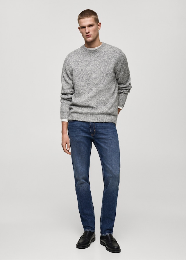 Mango Slim Fit-Jeans Jan im Used-Look mit dunkler Waschung Top Angebot