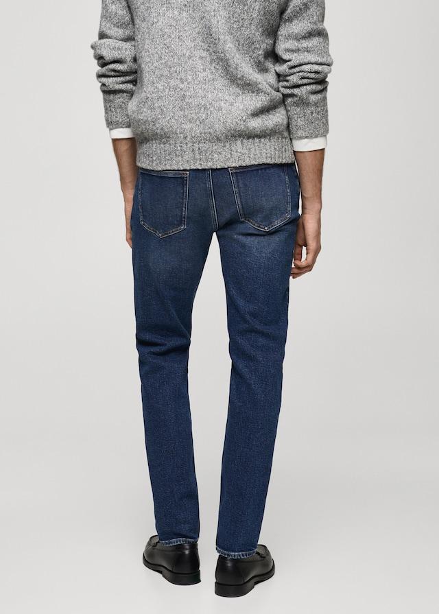 Mango Slim Fit-Jeans Jan im Used-Look mit dunkler Waschung Top Angebot