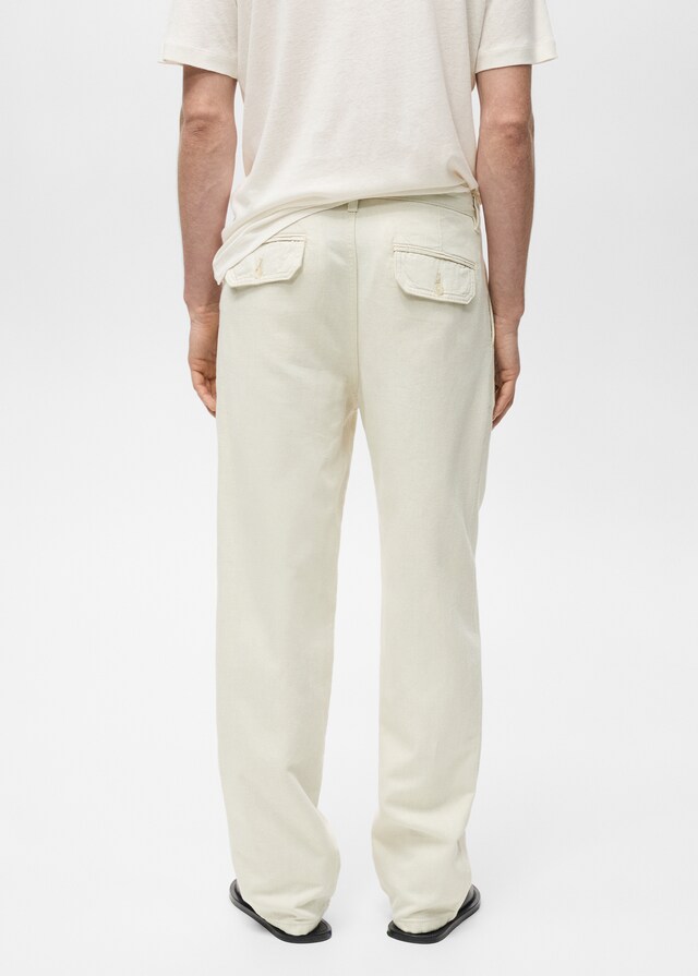 Mango Jeans Baumwolle Leinen Falten regular fit Online Outlet
