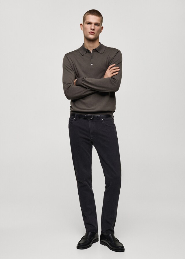 Mango Schwarze Slim Fit Jeans Jan Zeitlich begrenztes Angebot