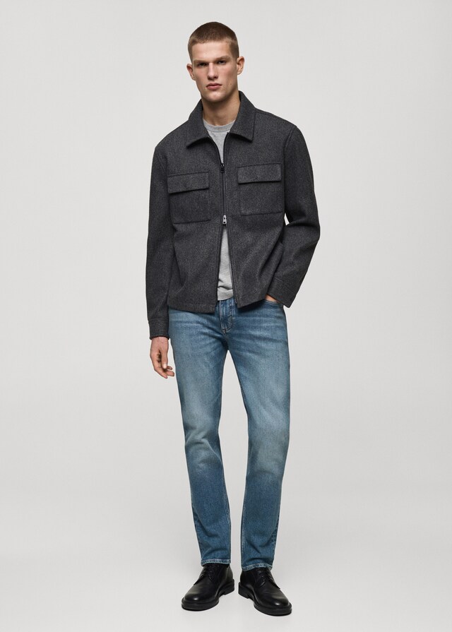 Mango Slim Fit-Jeans Jan im Used-Look mit mittlerer Waschung Exklusive Angebote