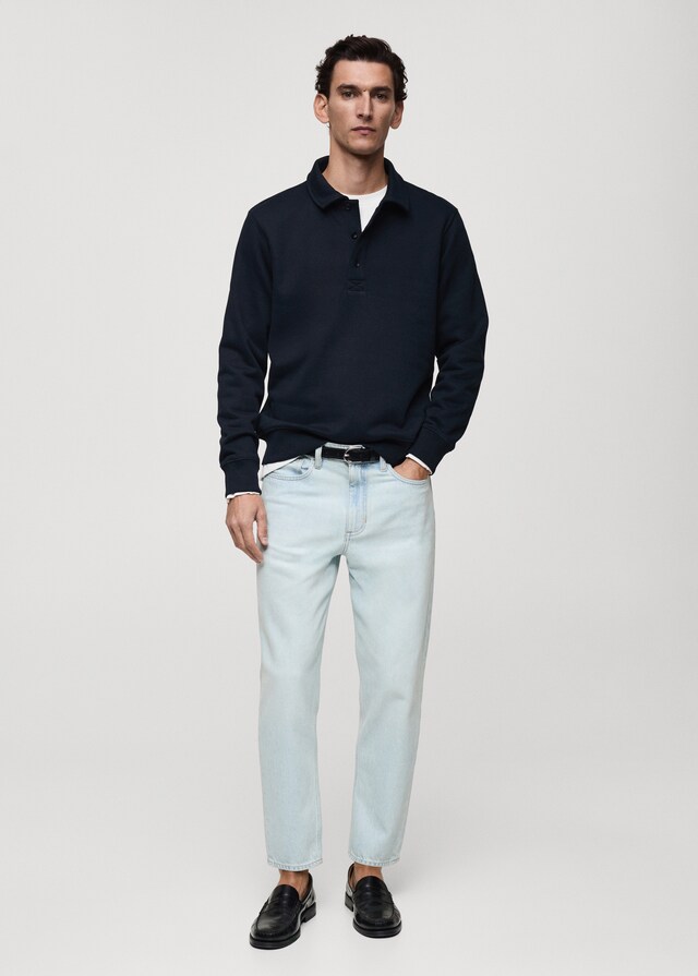 Mango Polo-Sweatshirt mit angerauter Innenseite und regulärer Passform Räumungsverkauf