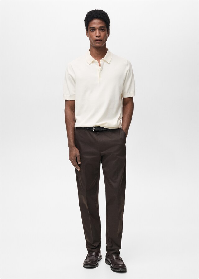 Mango Feinstrick-Poloshirt aus 100 % Baumwolle Sonderangebote