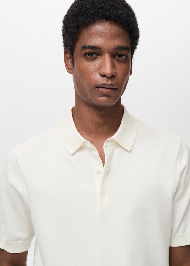Mango Feinstrick-Poloshirt aus 100 % Baumwolle Sonderangebote