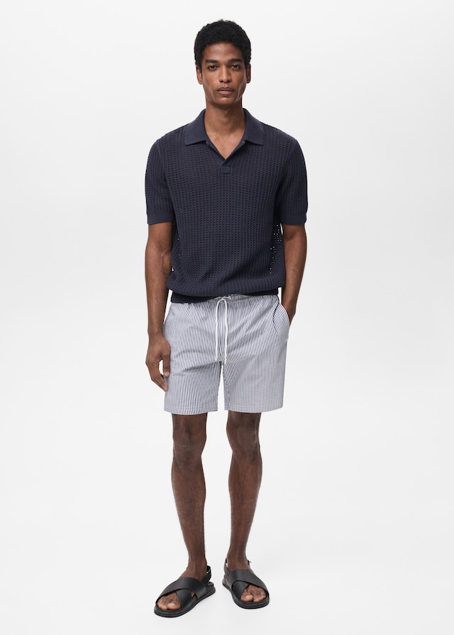 Mango Badeshorts mit Seersucker-Effekt Bis zu 50% Rabatt