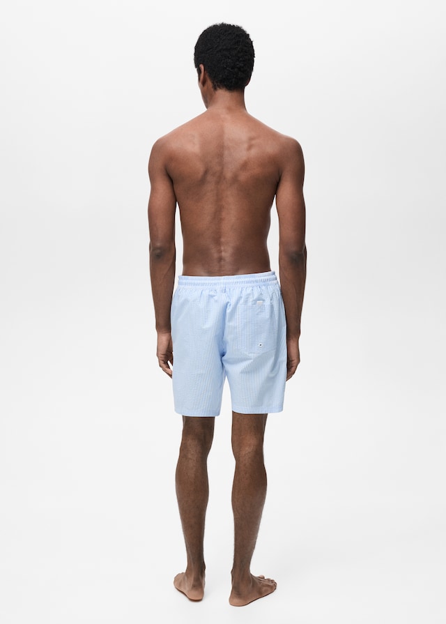 Mango Badeshorts mit Seersucker-Effekt Bis zu 60% Rabatt