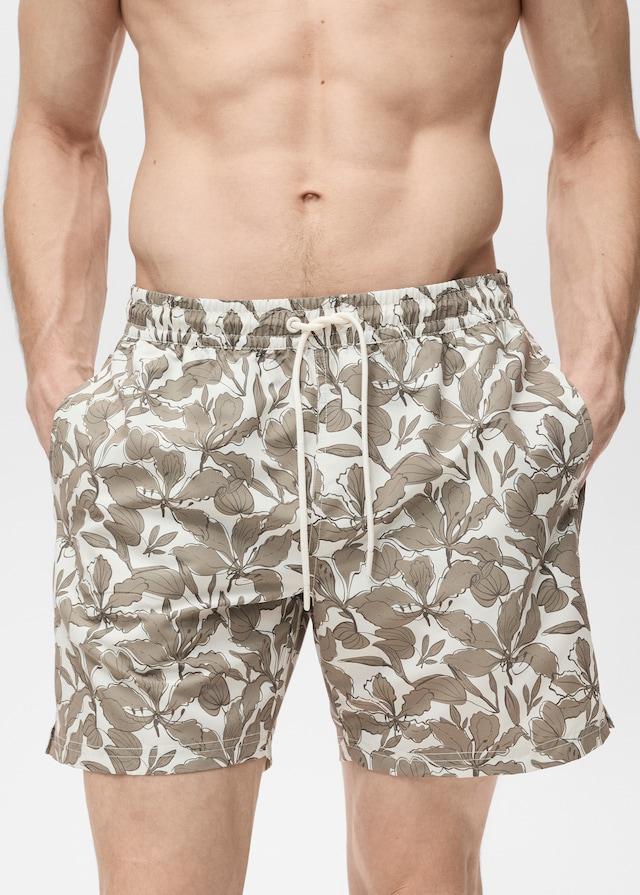 Mango Badeshorts mit floralem Dessin Bis zu 65% Rabatt