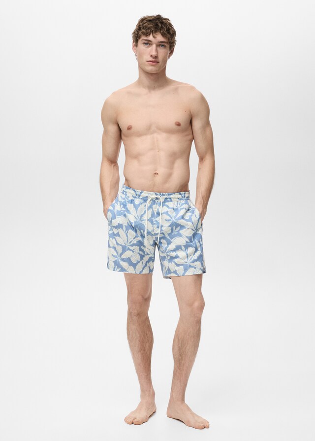 Mango Badeshorts mit floralem Dessin Nur für heute