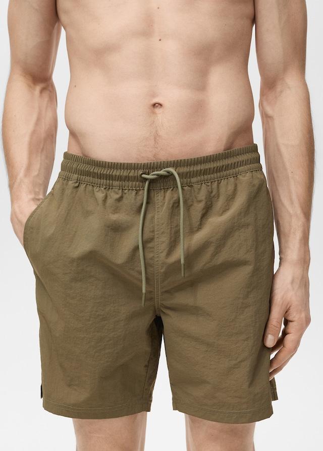 Mango Basic-Badeshorts mit Kordelzug Sonderangebot der Fabrik